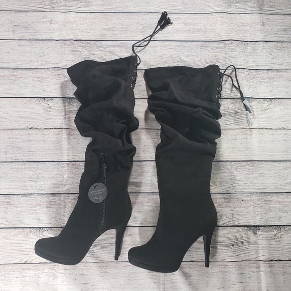 thigh high wide calf boots